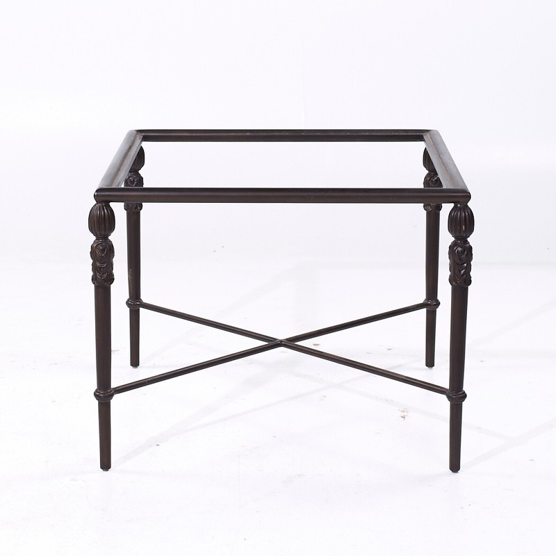 Michael Taylor Montecito Collection Metal and Glass Side Table gallery
