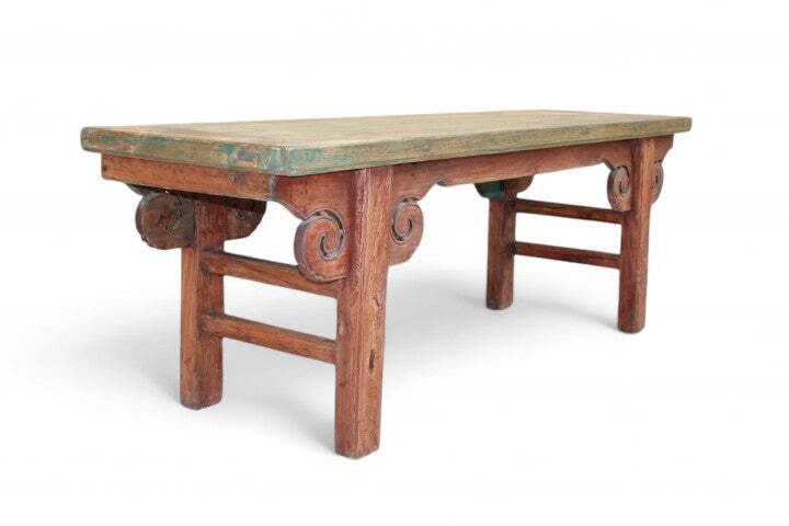 Vintage Green Top Bench or Coffee Table or Low Console Table gallery