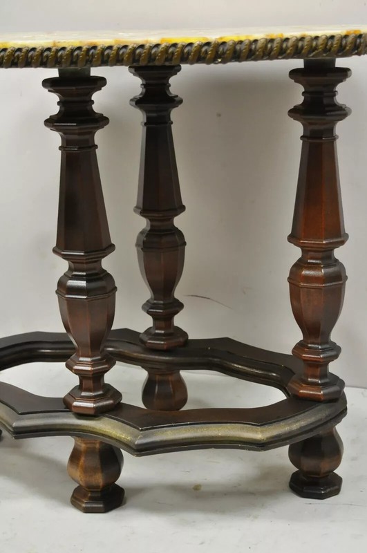 Vintage Modern Mediterranean Style Resin Specimen Top Side Lamp End Table gallery