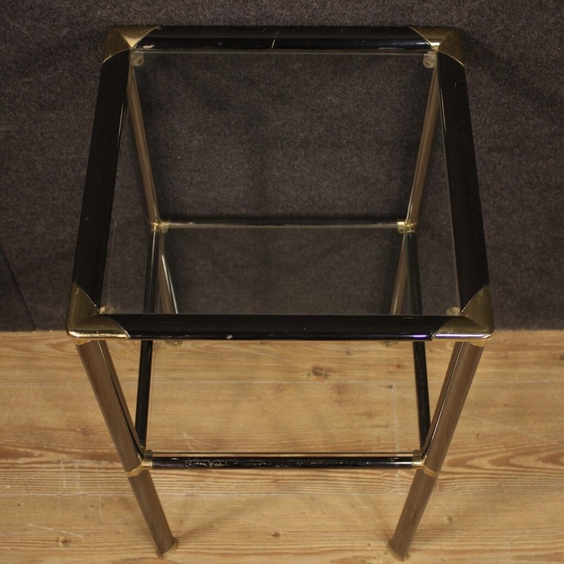 Side table design modern vintage 20th century furniture metal glass living room gallery