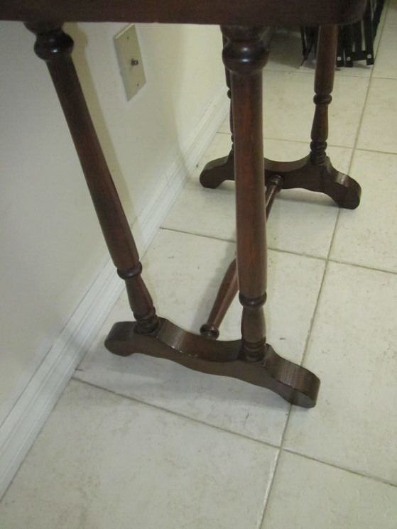 Vintage Wood accent table dark tone gallery