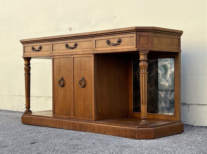 Mid Century Walnut Console Table, Walnut Console, Walnut Cabinet gallery