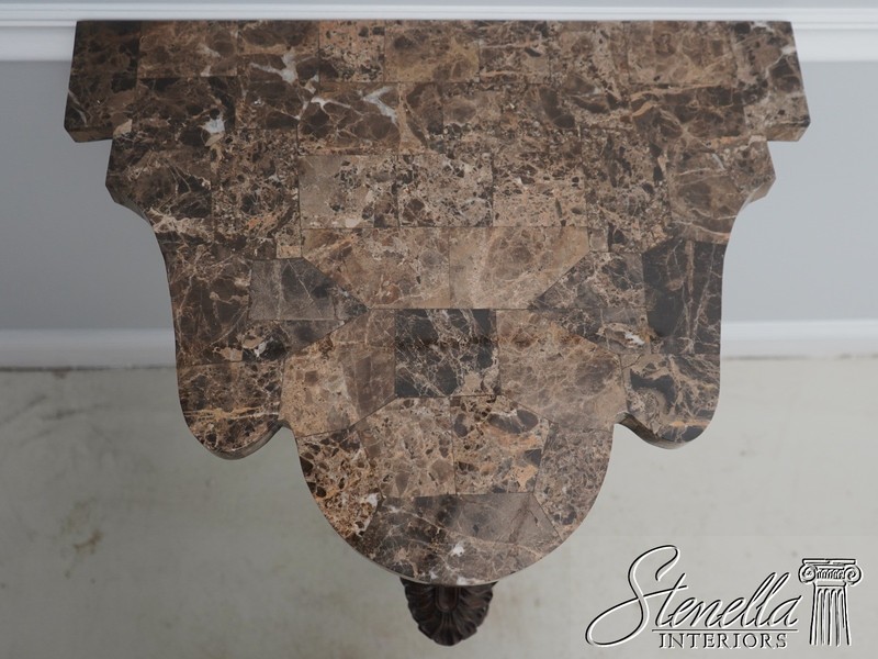 71184: MAITLAND SMITH Marble Top 1 Leg French Style Wall Table gallery