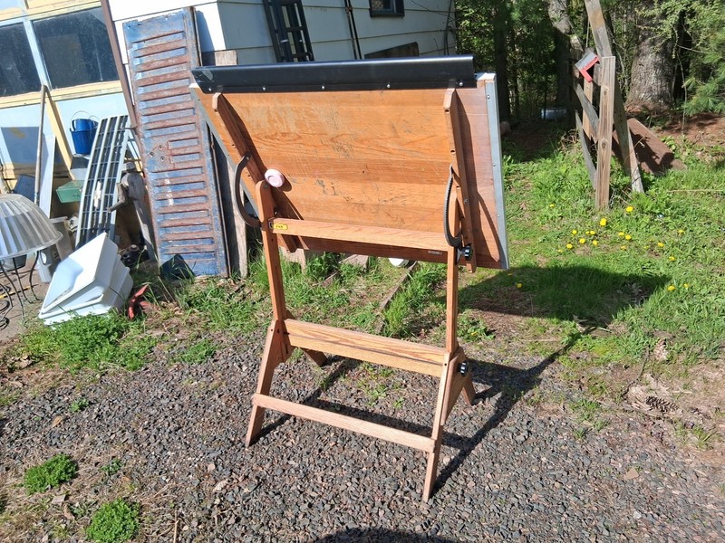 Vintage ANCO-BILT DRAFTING TABLE maple Adjustable tilt and height gallery