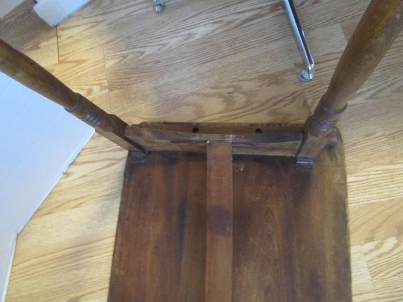 Antique American Wood Folding Working Sewing Accent Table w/ ruler 35.75”w 1900s gallery