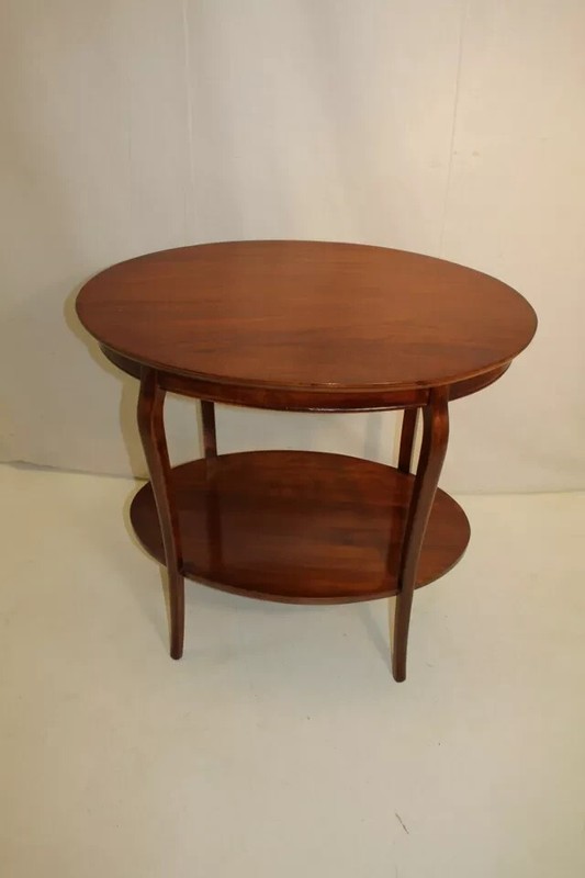 Great Oval Mahogany Side sofa Table, c. 1920 gallery