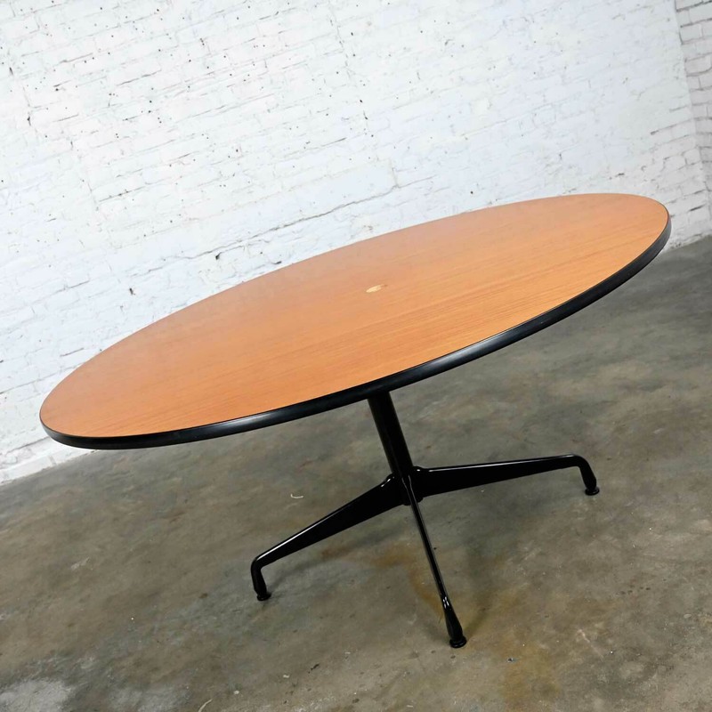 MCM Eames for Herman Miller Natural Oak 60” Round Top w/ Gromet Holes