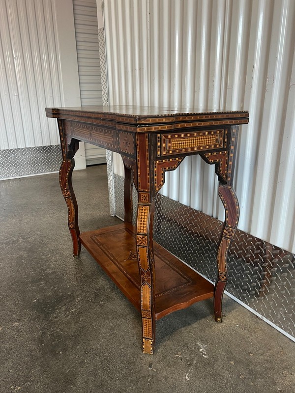 19th C SYRIAN INLAID GAMING TABLE gallery