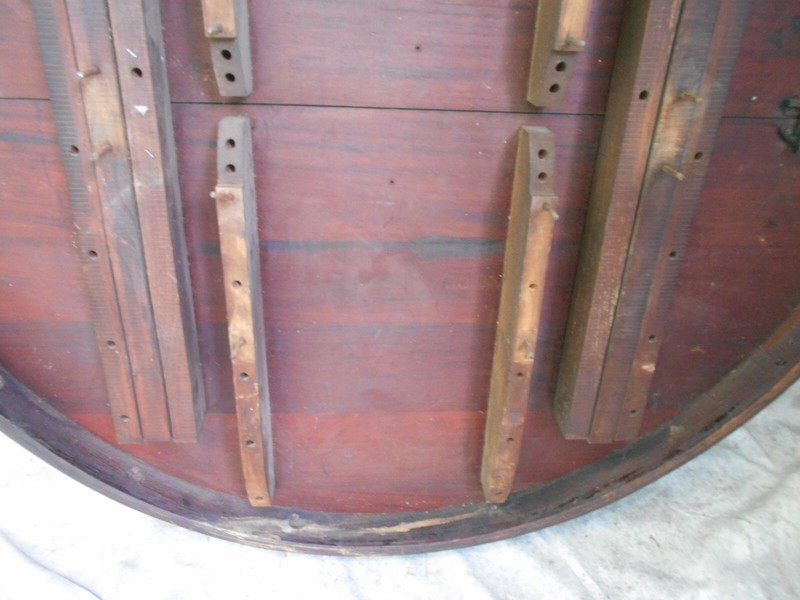 ANTIQUE SOLID MAHOGANY CLAW FOOT EXTENSION DINING TABLE~4 LEAVES gallery