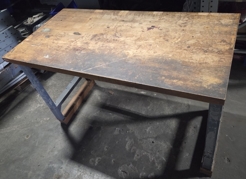 Vtg Industrial Chef Butcher Block Island Stainless With Casters 30”x72”x37”x3” gallery