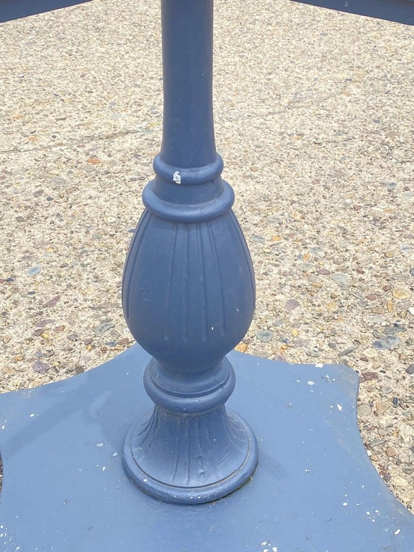Vintage Hollywood Regency Cast Aluminum Dining Center Table Pedestal Base gallery