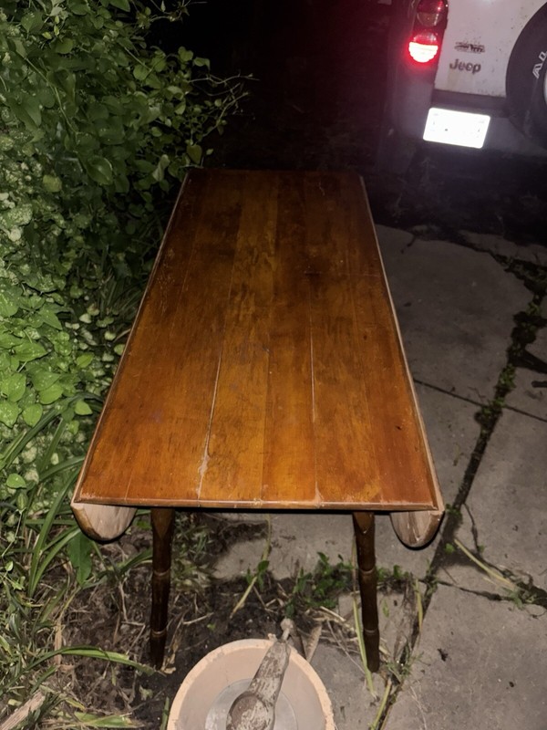 Vintage Antique Drop Leaf Table . Mid to Late 1800s Rare Piece Of Furniture gallery