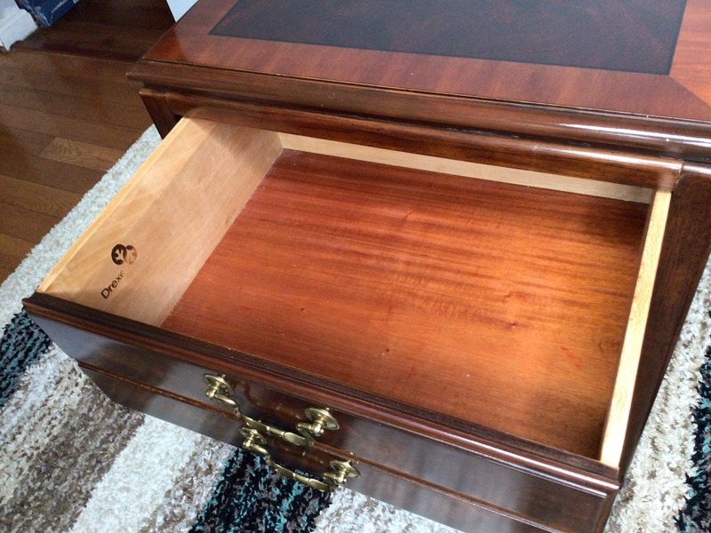 Drexel Flame Mahogany Banded Chippendale Side Table gallery