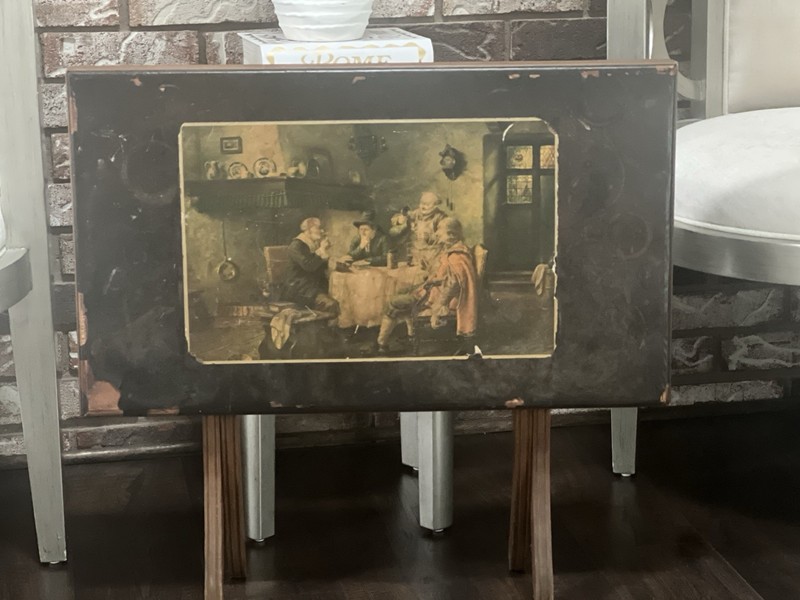 Antique Fritz Wagner Folding Side Table