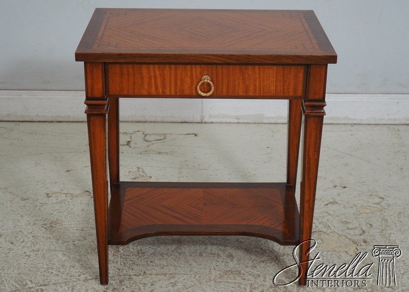 L70097: Italian Neoclassical 1 Drawer Nightstand End Table gallery