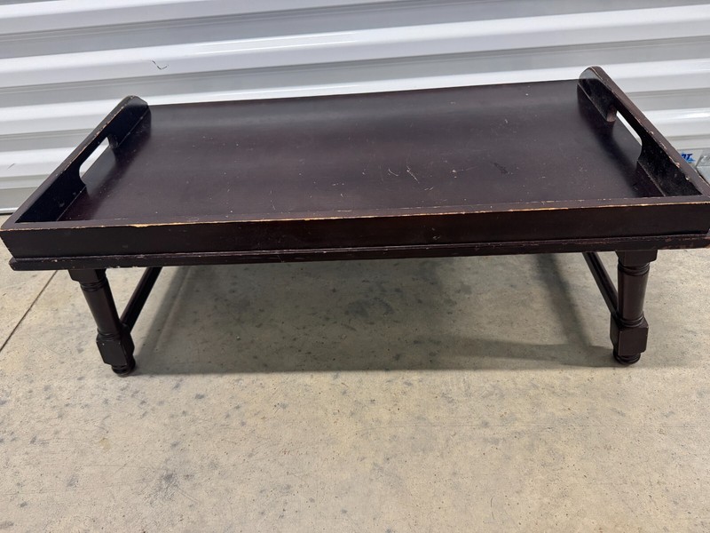Vintage English Style Wood Detachable Butler’s Tray Top Table gallery