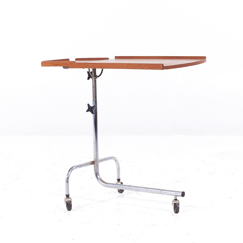 HMN Mid Century Danish Teak Adjustable Tray Table