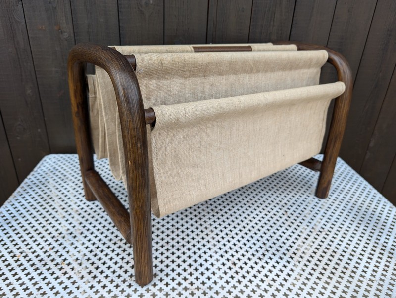 60s Newspaper Stand Vintage Table Retro Side Table Bamboo Table