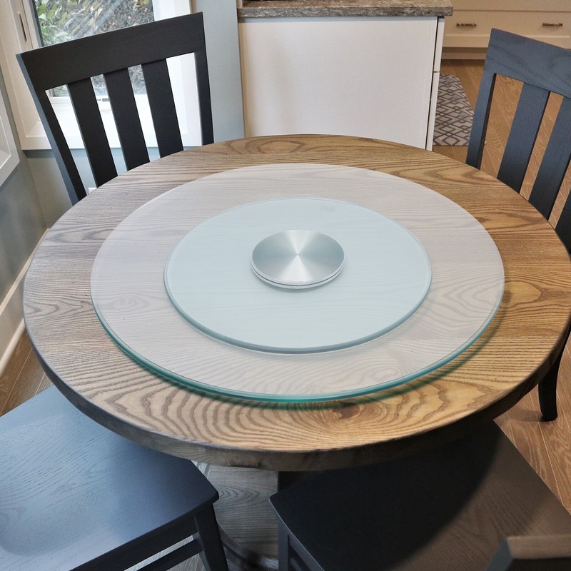 23.62inch Round Turntable, Tempered Glass Rotating Tray Serving Plate gallery