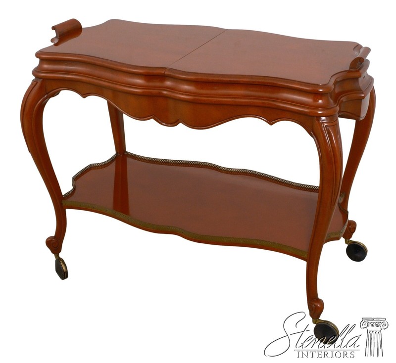 L68655: Hollywood Regency French Style Painted Finish Serving Cabinet