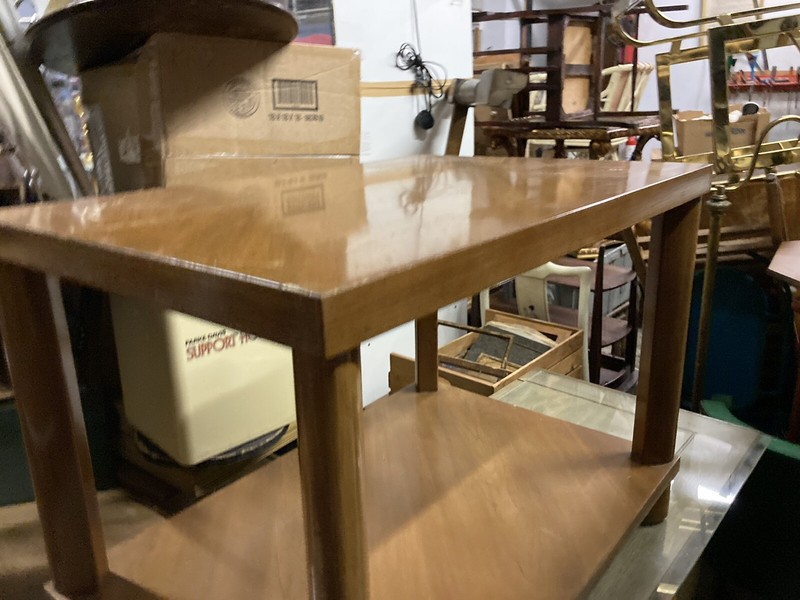 Vintage Mid Century Modern End Side Accent Table Retro 1960’s Hardwood Signed W