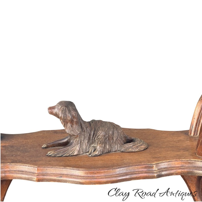 antique Victorian Marble Top Parlor Table Carved Dog Turtle 1870 gallery