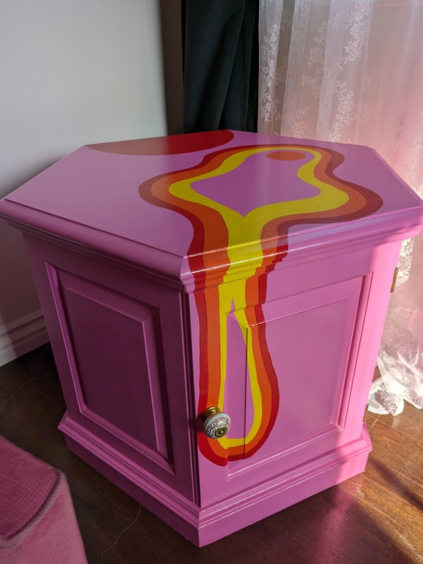 Solid Wood Side Table Pink Furniture gallery