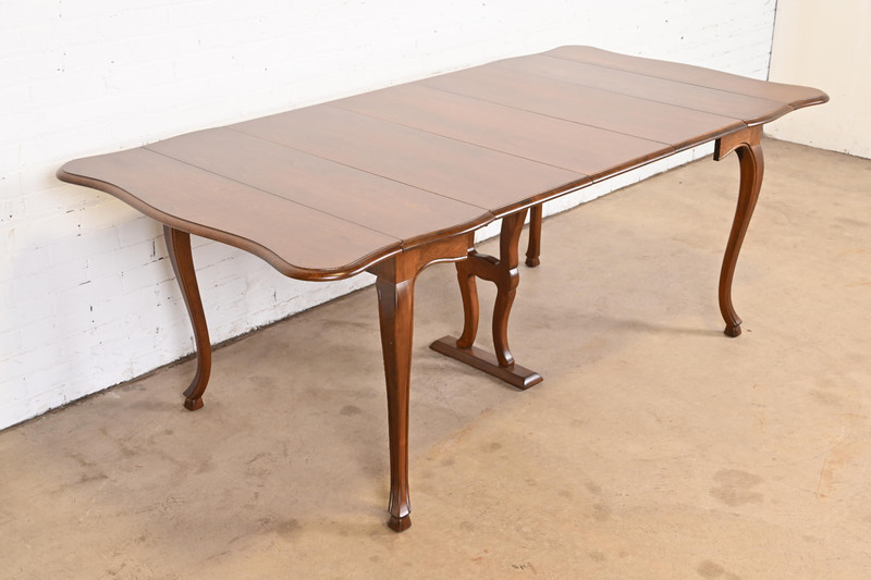 John Widdicomb French Provincial Solid Cherry Wood Extension Dining Table gallery