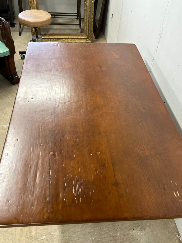 Antique Bench Table softwood primitive PA dining tilt top softwood 1800s gallery