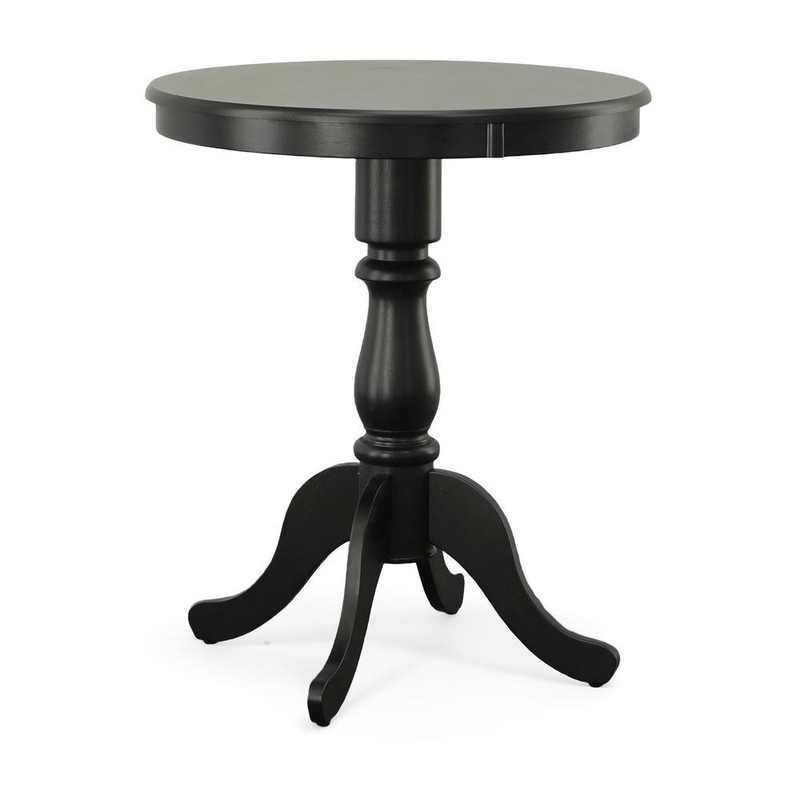 Fairview 30" Round Pedestal Bar Table - Antique Black gallery