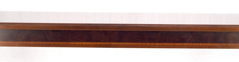 Banded Oval Racetrack Shape Carved Double Pedestal Burl Walnut 13' Long Dining gallery