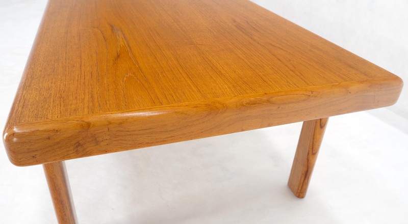 Danish Mid Century Modern Compact Rectangle Solid Teak Legs Coffee Table MINT gallery