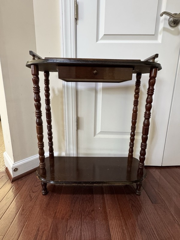 Pedestal Side Table Plant Bonsai Stand Italian Wood Vintage Display