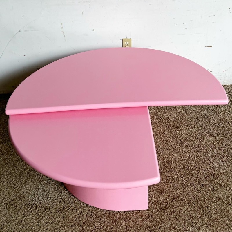 Postmodern Pink Hemi Circular Swivel Top Coffee Table gallery