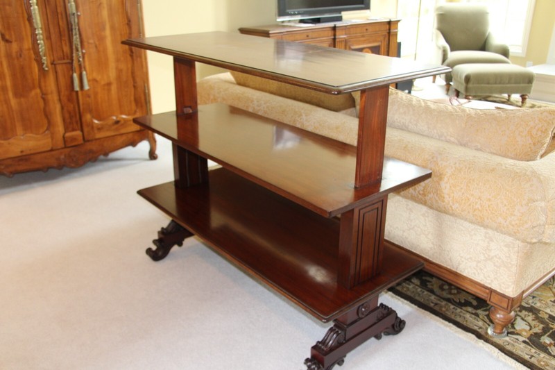 English Victorian Mahogany Dumbwaiter - very unique & brilliant mechanical piece gallery