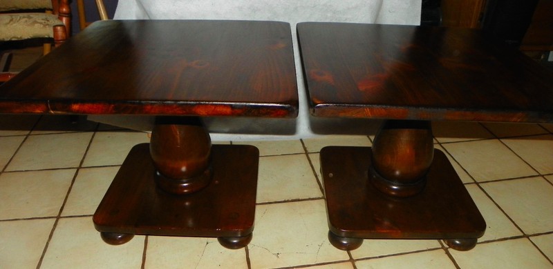 Pair Ethan Allen Mid Century Old Tavern Pine End Tables (T620) (EA-17) gallery