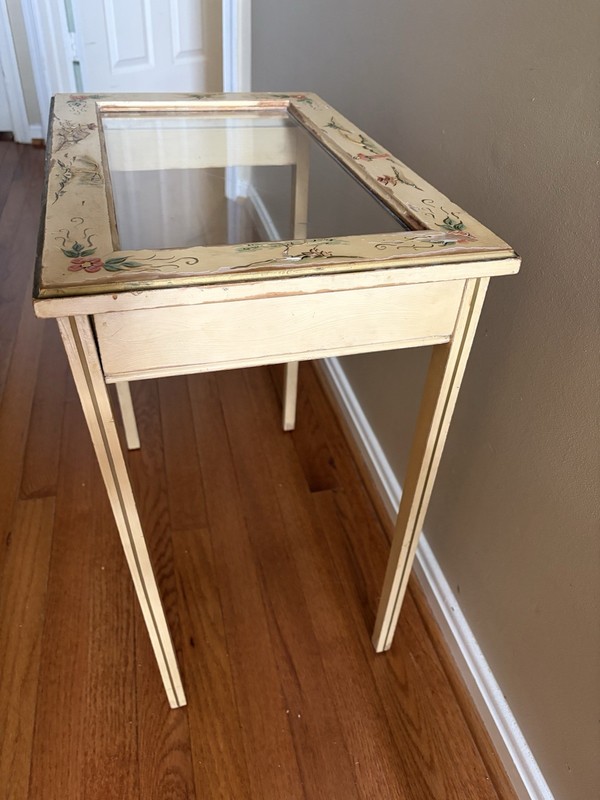 Set of 3 Vintage 20th C ENGLISH REGENCY Style CHINOISERIE Stack NESTING TABLES gallery