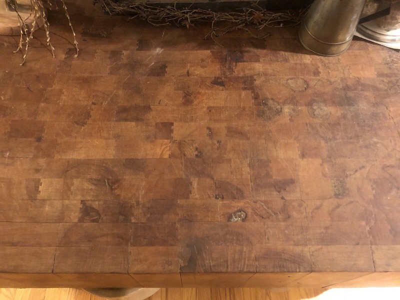 Antique Butcher Block Table gallery