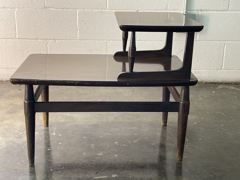 Vintage End Table Step 2 Tier MCM Furniture Antique gallery