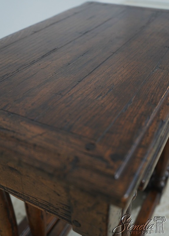72043: GUY CHADDOCK Jacobean Distressed Oak Nesting Tables gallery