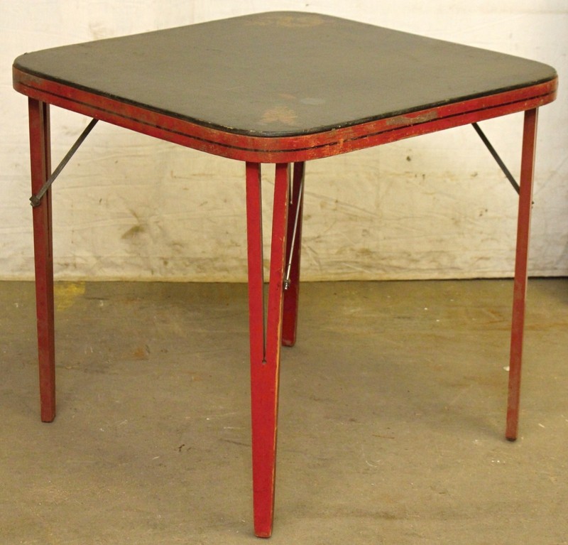 Vintage Chinese Square Folding Card Table gallery