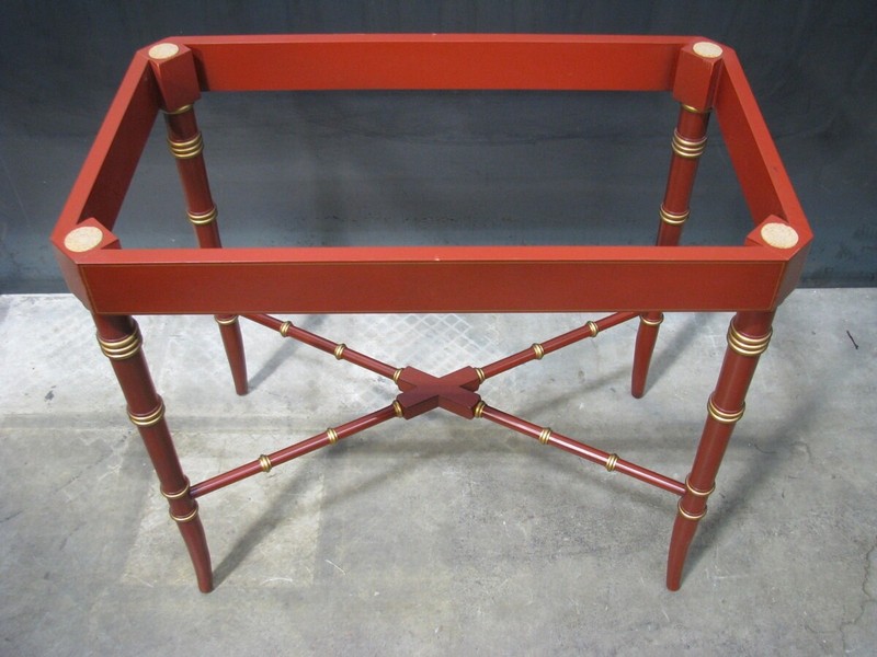 Kindel Furniture "Varney & Sons" Regency Style Tray Top Tea Table; Bamboo Legs gallery
