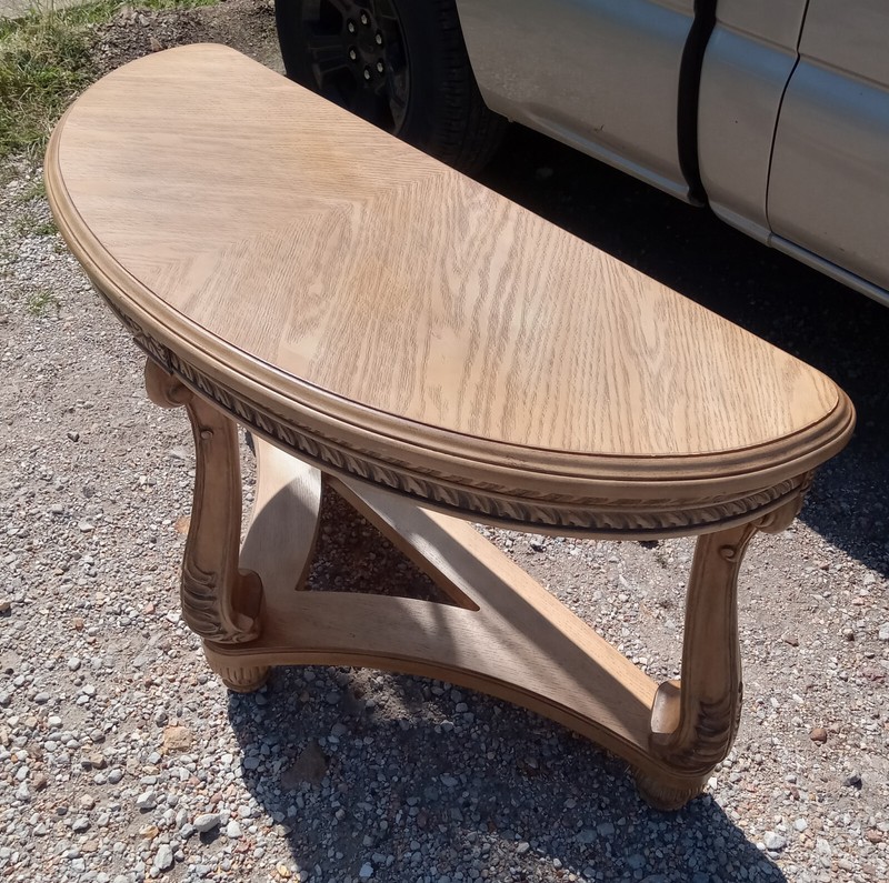 Oak Carved Sofa Table / Entry Table (ENT46) gallery