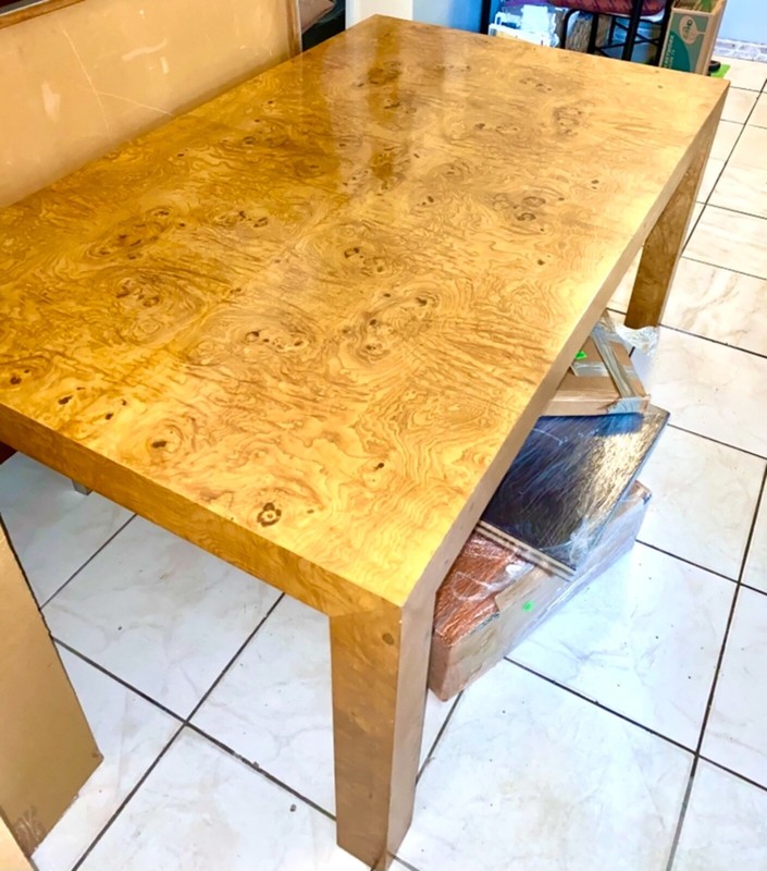 Milo Baughman Thayer Coggin Modern Burl Wood Extension Dining Table gallery