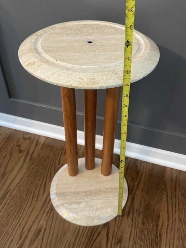 VTG Postmodern Mid Century Marble Side Table Stone International S.P.A Italy gallery