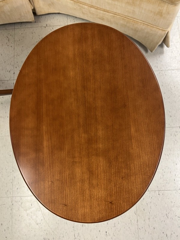 Vintage The Bombay Company Tilt Top Oval End Side Accent Table Set (2) gallery
