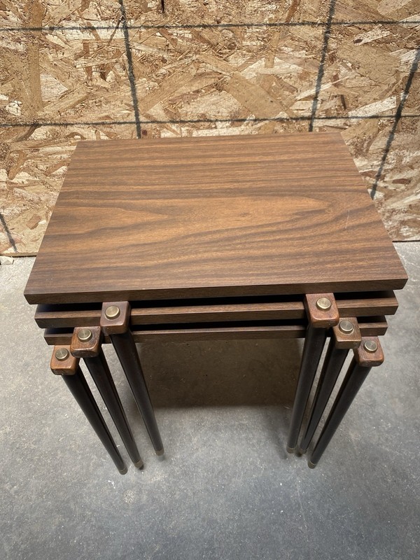 Vintage Mid-Century Modern Yugoslavia Nesting Tables – Set of 3