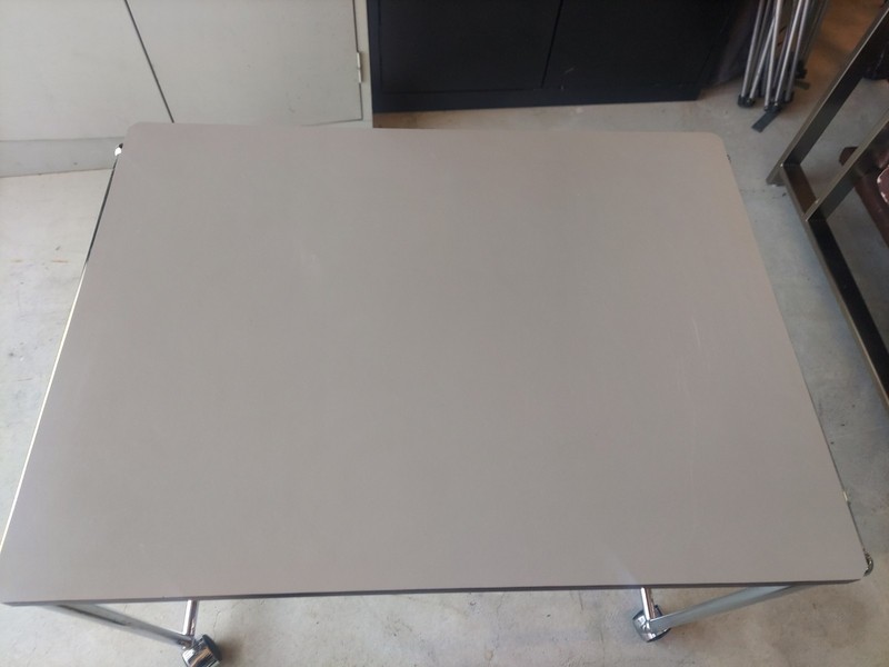 Mid Century Modern USM Fritz Haller Office Rolling Table c1988 gallery