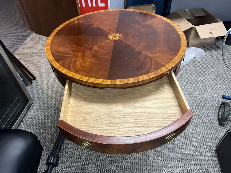 HICKORY CHAIR PEDESTAL DRUM TABLE JAMES RIVER COLLECTION gallery
