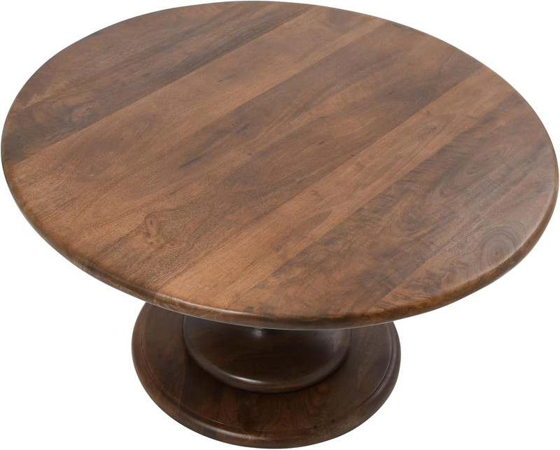 Mid Century Modern Walnut Pedestal Coffee Table - Solid Wood Design gallery